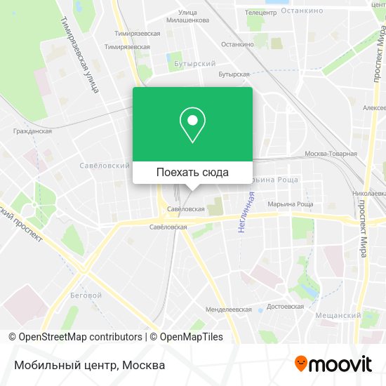 Карта Мобильный центр