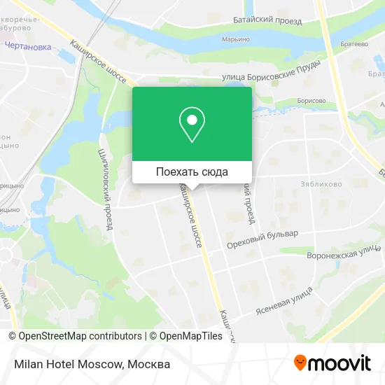 Карта Milan Hotel Moscow