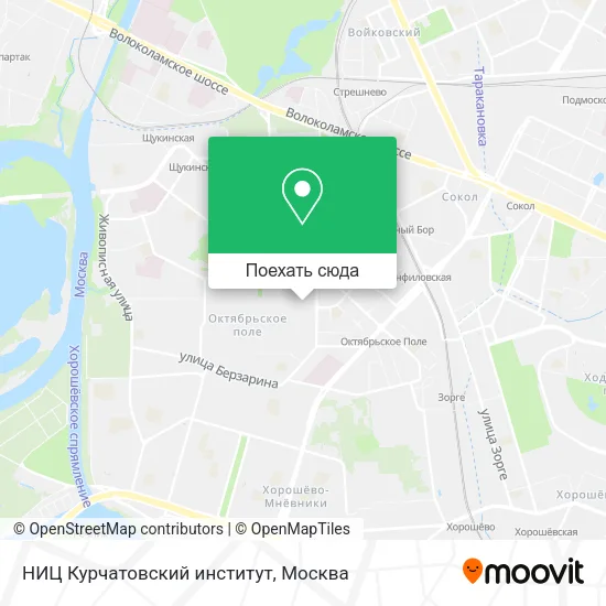 Карта НИЦ  Курчатовский институт