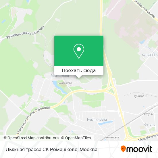 Карта Лыжная трасса СК Ромашково