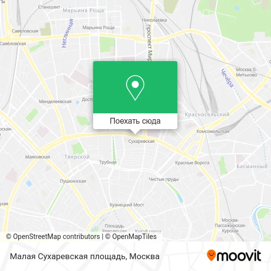 Карта Малая Сухаревская площадь