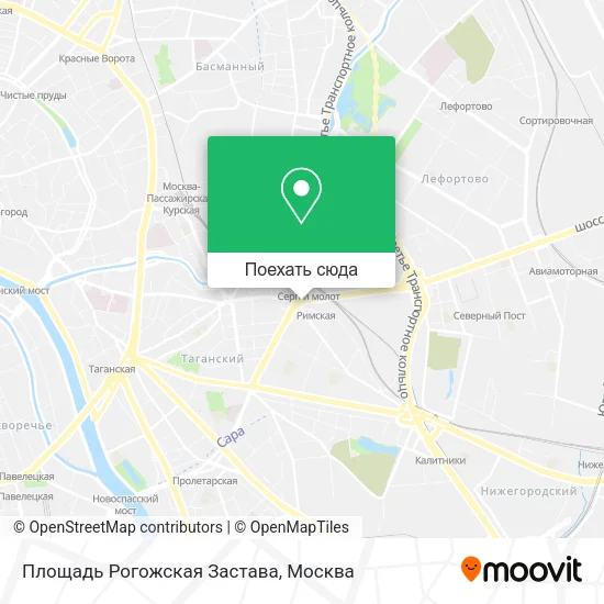 Карта Площадь Рогожская Застава