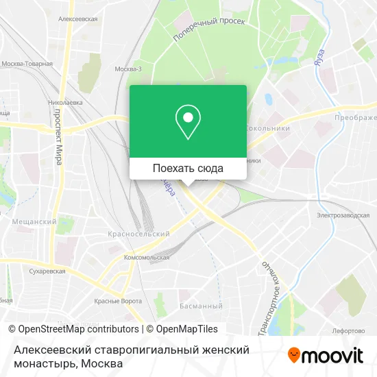 Карта Алексеевский ставропигиальный женский монастырь