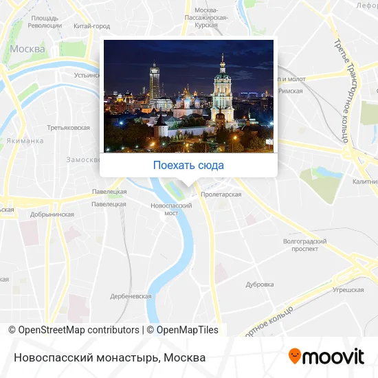 Карта Новоспасский монастырь
