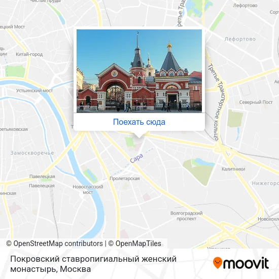 Карта Покровский ставропигиальный женский монастырь