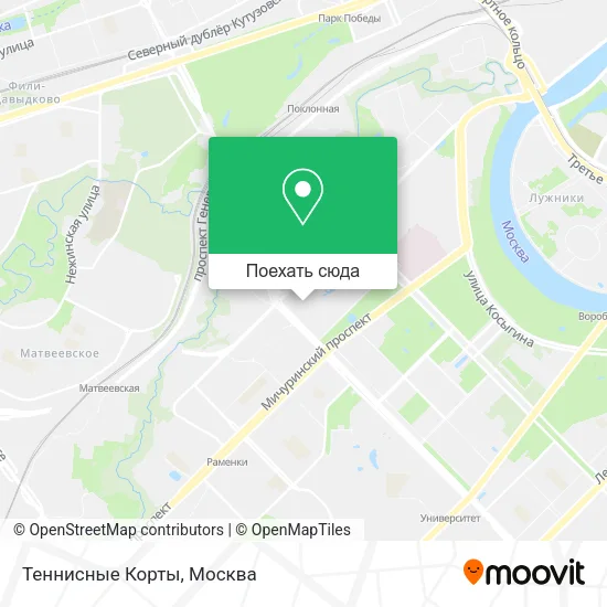 Карта Теннисные Корты