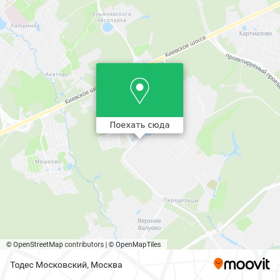 Карта Тодес Московский
