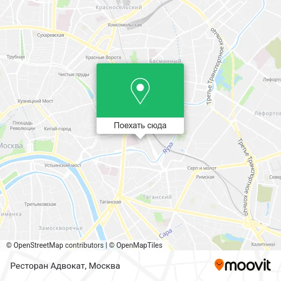 Карта Ресторан  Адвокат