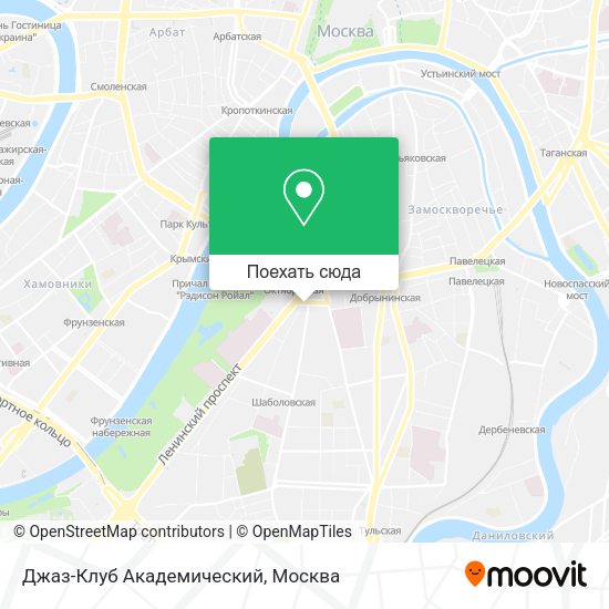 Карта Джаз-Клуб Академический