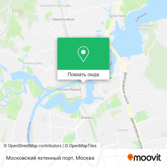 Карта Московский яхтенный порт
