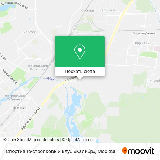 Карта Спортивно-стрелковый клуб «Калибр»