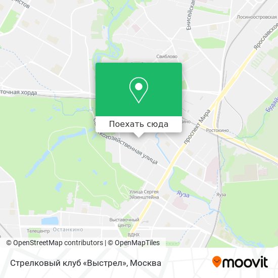 Карта Стрелковый клуб «Выстрел»