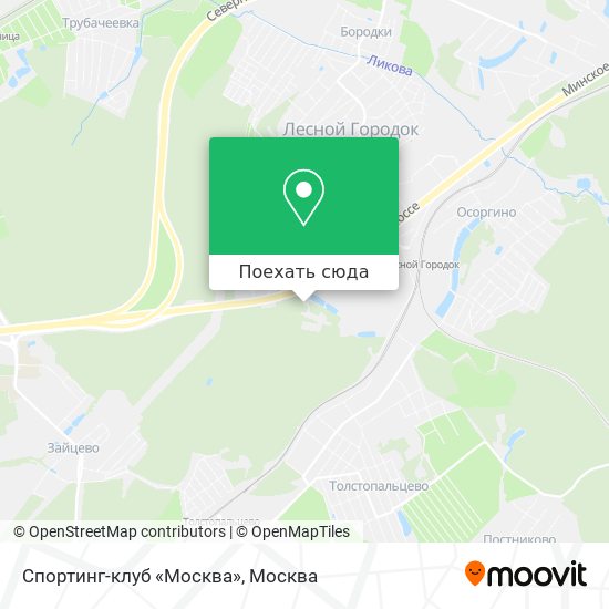 Карта Спортинг-клуб «Москва»