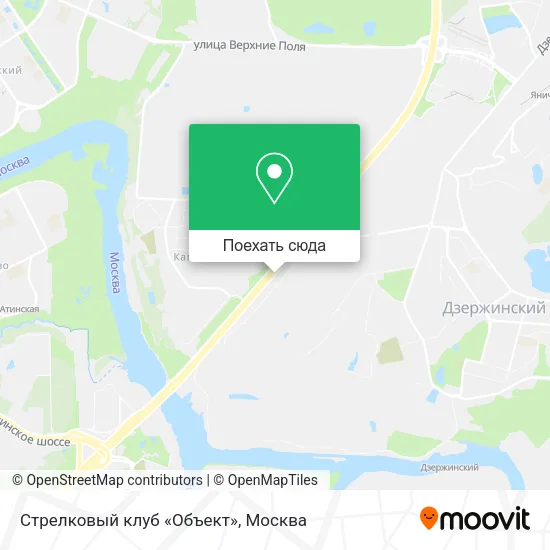 Карта Стрелковый клуб «Объект»