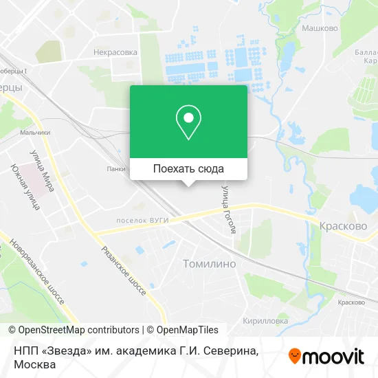 Карта НПП «Звезда» им. академика Г.И. Северина