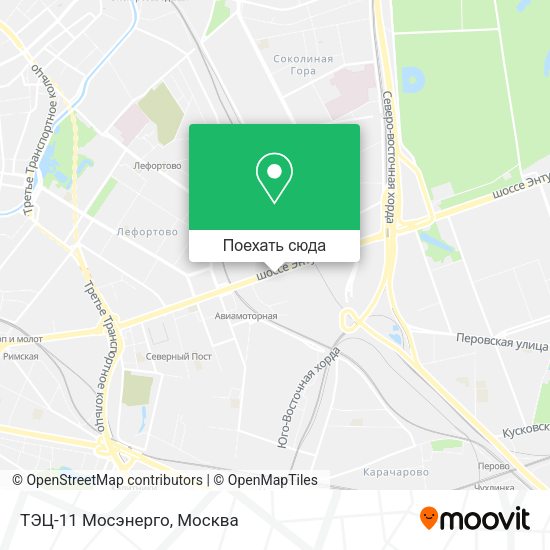 Карта ТЭЦ-11 Мосэнерго