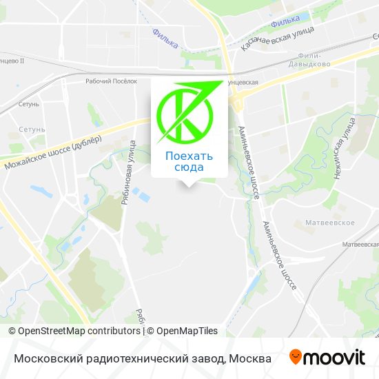 Карта Московский радиотехнический завод