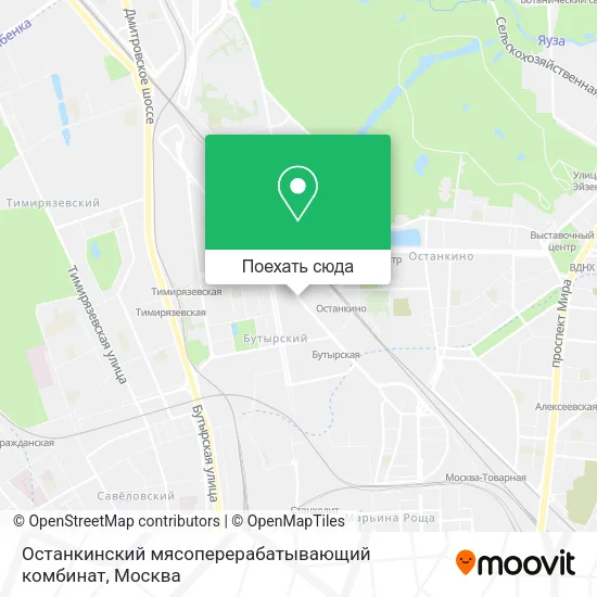 Карта Останкинский мясоперерабатывающий комбинат