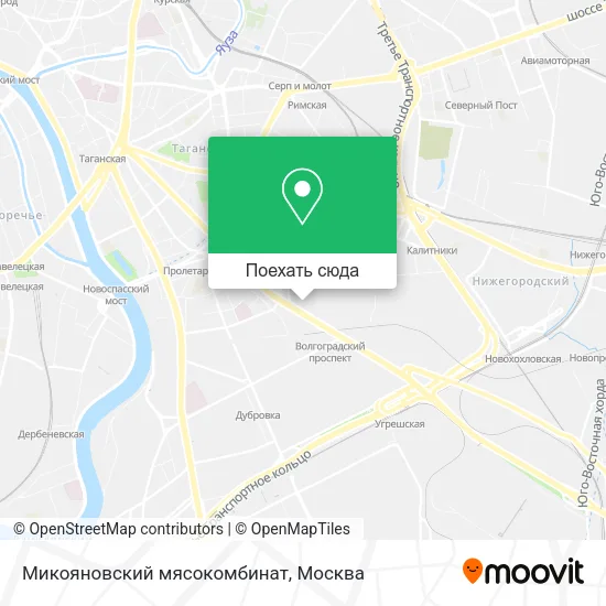 Карта Микояновский мясокомбинат