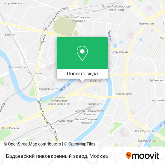 Карта Бадаевский пивоваренный завод