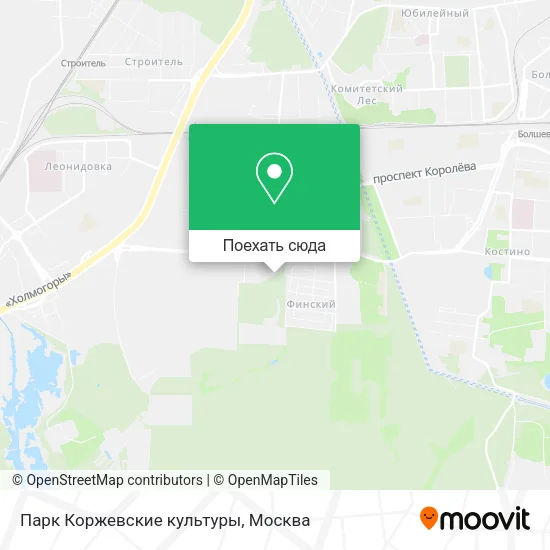 Карта Парк  Коржевские культуры