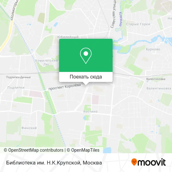 Карта Библиотека им. Н.К.Крупской