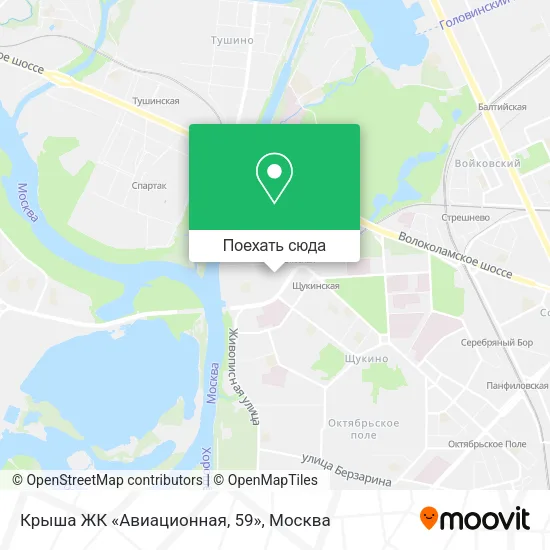 Карта Крыша ЖК «Авиационная, 59»