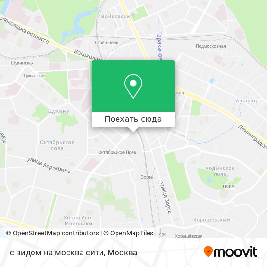 Карта с видом на москва сити