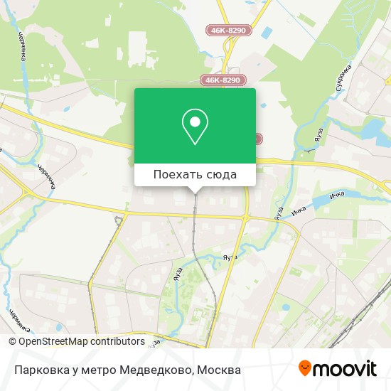 Карта Парковка у метро Медведково