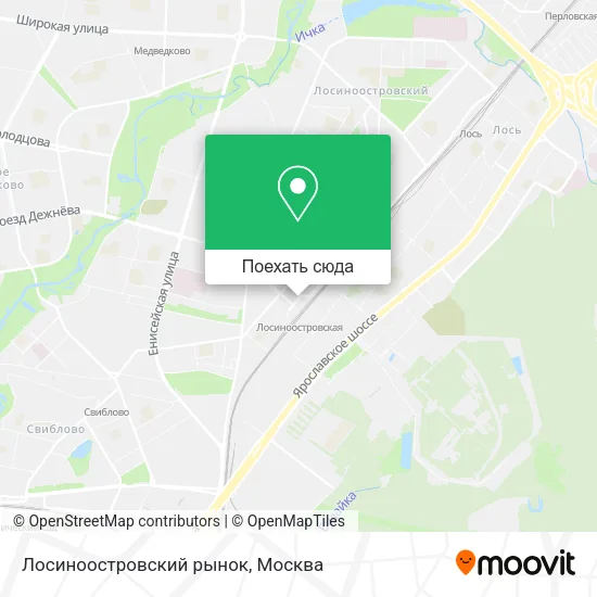 Карта Лосиноостровский рынок