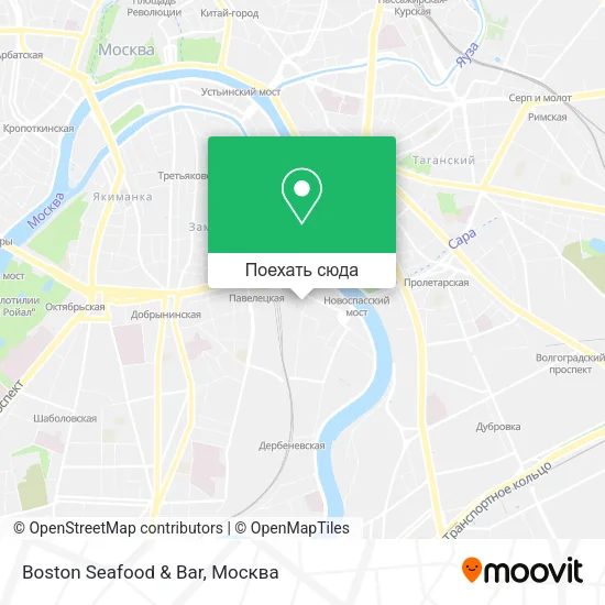 Карта Boston Seafood & Bar