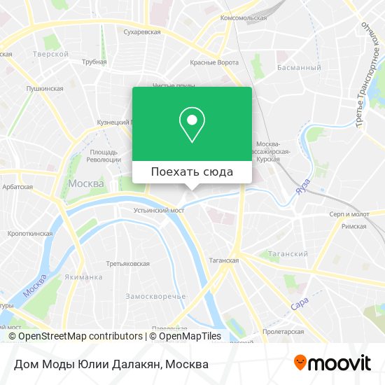 Карта Дом Моды Юлии Далакян