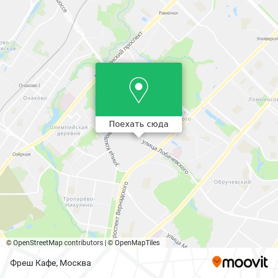 Карта Фреш Кафе