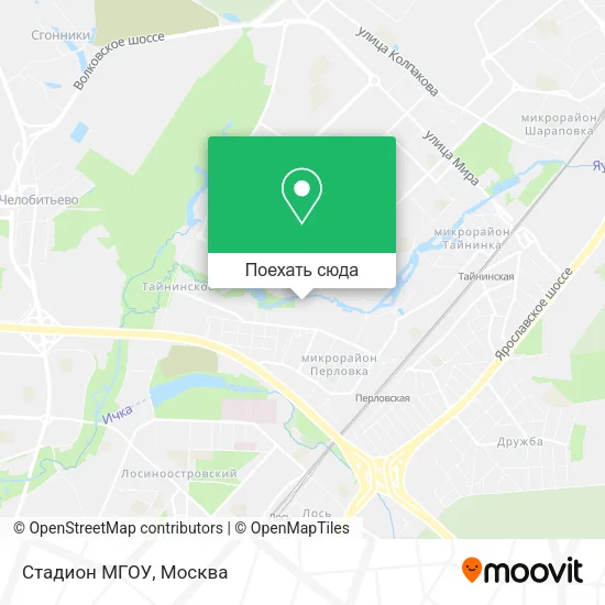 Карта Стадион МГОУ
