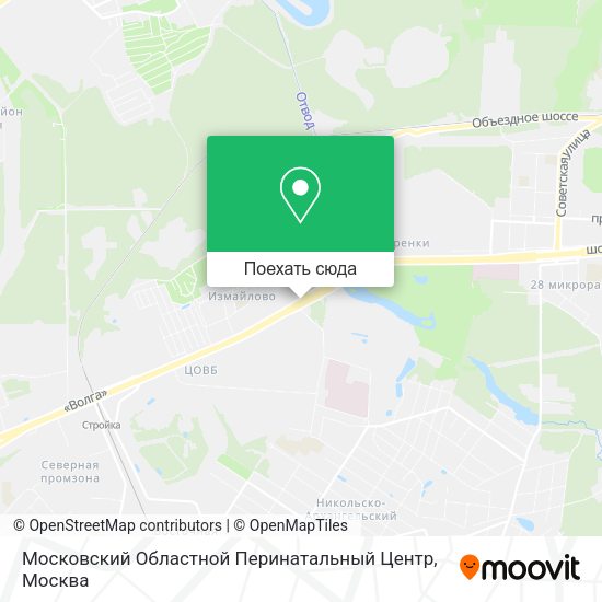Карта Московский Областной Перинатальный Центр