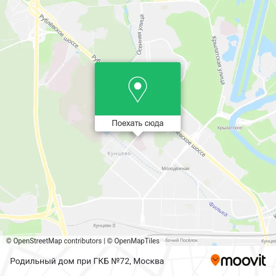 Карта Родильный дом при ГКБ №72