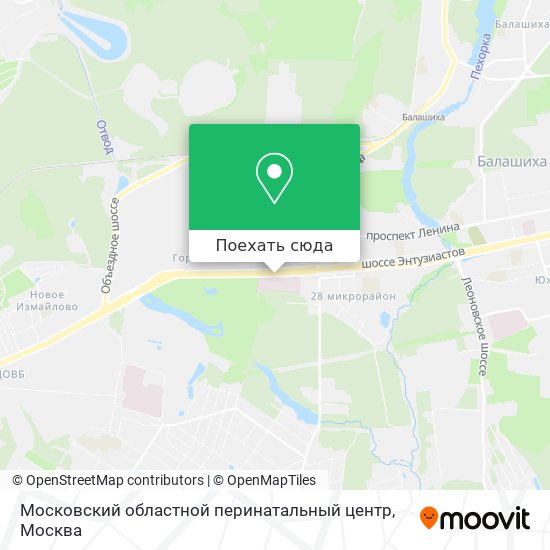 Карта Московский областной перинатальный центр