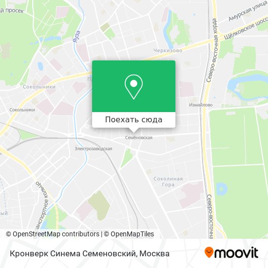 Карта Кронверк Синема Семеновский