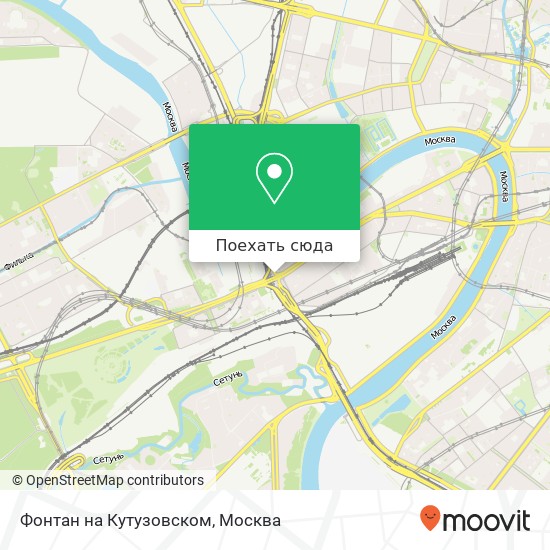 Карта Фонтан на Кутузовском