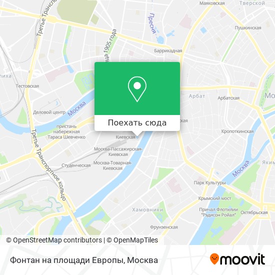 Карта Фонтан на площади Европы