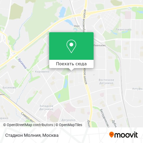 Карта Стадион Молния