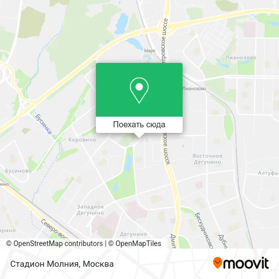 Карта Стадион Молния