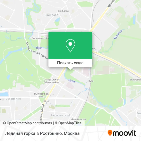 Карта Ледяная горка в Ростокино