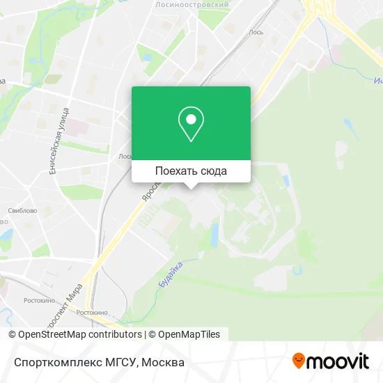 Карта Спорткомплекс МГСУ