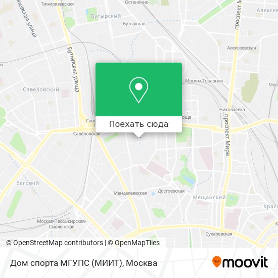 Карта Дом спорта МГУПС (МИИТ)