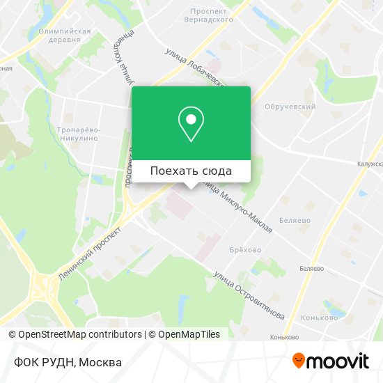 Карта ФОК РУДН