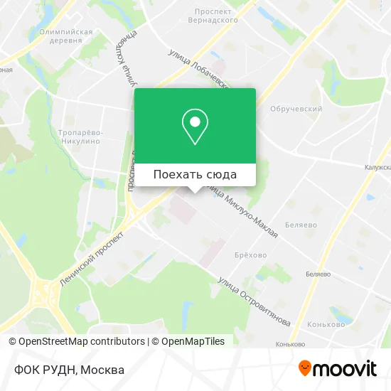 Карта ФОК РУДН