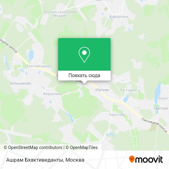 Карта Ашрам Бхактиведанты