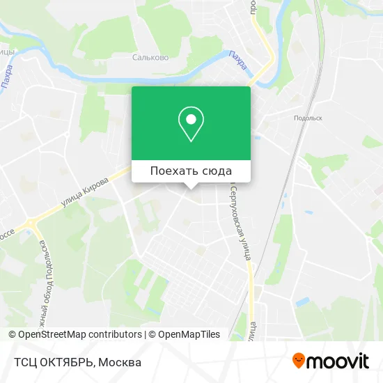 Карта ТСЦ ОКТЯБРЬ