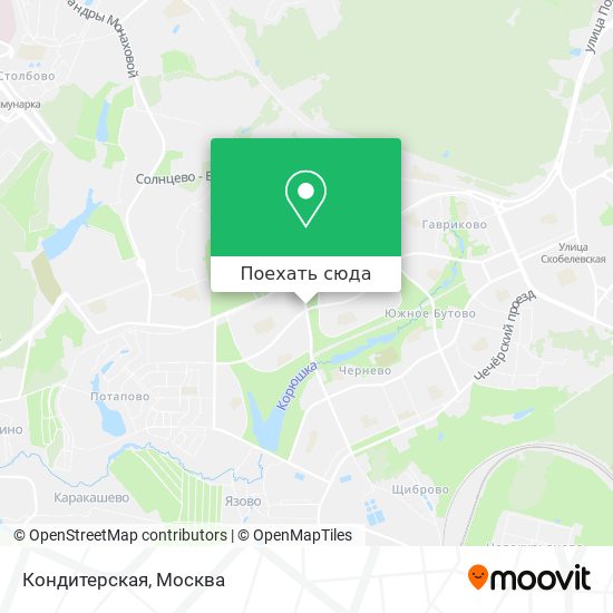 Карта Кондитерская